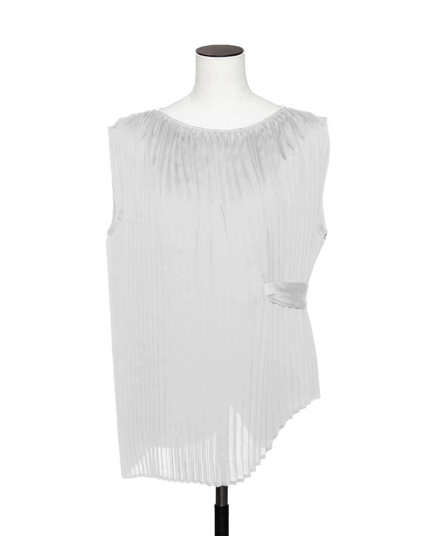 Pleats Sleeveless Tops